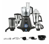 Preethi Zodiac MG-218 Mixer Grinder 750W Vega W5 Motor 5 Jars for Dosa Batter, Chutney & Masala Grinding Master Chef Jar Black Indian Mixer Grinder for Home Kitchen