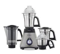 Preethie Steel MG-208 750-Watt Mixer Grinder/Indian Mixer Grinder (Silver/Black)