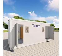 Prefab Portable Self-Storage Cleanable Unisex Mobile Outdoor Movable Container Toilet - Easy to Transport & Maintain, Ideal for Events, Construction Sites, and More