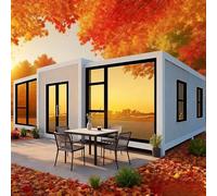 Prefab Tiny Homes for Sale, Extendable Container House casas prefabricadas para Vivir 20ft 40ft Foldable Modular House with 2-3 Bedrooms, Kitchen and Bathroom Tiny Houes to Live in for Adults