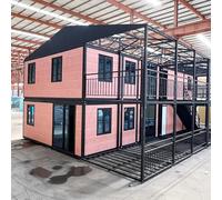 Prefab Tiny Homes for Sale, Extendable Container House Expandable Foldable Modular House with 5 Bedrooms,2full Equipped Kitchen and Bathroom 2-Story Customized House to Live in for Adults
