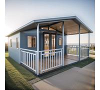 Prefab Tiny House for Sale, Expandable 20FT/40FT Foldable Modular Container House with 2-5 Bedrooms, Full Kitchen & Bathroom for Adults