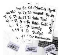 Prefdo 80 Cash Envelope Labels, Black Budget Binder Labels, Budgeting Planner Letter Stickers for Cash Envelopes & A6 Binder, Money Organizer Wallet