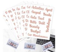 Prefdo 80 Cash Envelope Labels, Gold Budget Binder Stickers, Budgeting Planner Letter Stickers for A6 Binder, Money Organizer Wallet