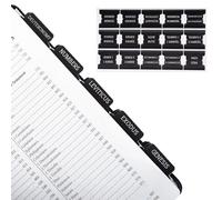 Prefdo Laminated Bible Tabs - 75 Large Print Index Tabs for Old & New Testament, Write-on (Black)