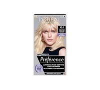 Preference 10.1 Very Very Light Ash Blonde: Long-lasting, luminous permanent hair colour. Experience radiant, salon-inspired results with this very very light ash blonde, for cool, brilliant tones.