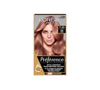 Preference 7.23 Dark Rose Gold: Long-lasting, luminous permanent hair colour. Experience radiant, salon-inspired results with this beautiful dark rose gold, for shimmering, trendy colour.