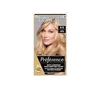 Preference 8.0 Light Blonde: Long-lasting, luminous permanent hair colour for radiant, salon-inspired results.