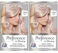 Preference Le Blonding Acidic Toner Pearly Boost: Post-bleach treatment for long-lasting anti-brassiness and luminous results. Neutralise unwanted yellow tones for a beautiful pearly blonde finish.