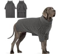 Preferhouse Dog Knitted Sweaters for XXXX-Large Dogs, Pet Winter Turtleneck Warm Pullover Thick Sweatshirt Greyhound Bernese Mountain (Darkgrey, 4XL)