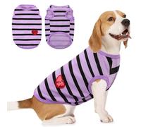 PREFERHOUSE Dog Striped T-Shirts, Polyester Blend, White, XL, Adult, Large Dogs, Tee, Shirt, Pet Clothing, Casual, Formal, Quick-Dry, Super Soft Fabrics, Unique Design Elements, 13154106031