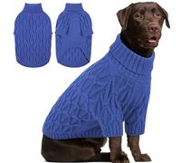 Preferhouse XL Dog Sweater, Fall Winter Pet Clothes for Extra Large Dogs Male Female, Warm Pullover Clothes Pets Winter Apparel for Labrador, Golden Retriever, Blue XL