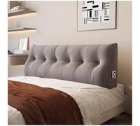 Preferspace Wedge Pillow for Headboard Bed with Ergonomic Lumbar Curve Comfort Fluffy Cotton Filling and Side Pocket Ideal for Sitting Up on Sofa Bed Daybed