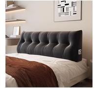 Preferspace Wedge Pillow for Headboard Bed with Ergonomic Lumbar Curve Comfort Fluffy Cotton Filling and Side Pocket Ideal for Sitting Up on Sofa Bed Daybed