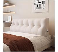 Preferspace Wedge Pillow for Headboard Bed with Ergonomic Lumbar Curve Comfort Fluffy Cotton Filling and Side Pocket Ideal for Sitting Up on Sofa Bed Daybed