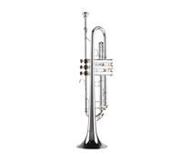 Prefessional Bb Trumpet Brass Material Silver-Plated Surface Beautiful Wind Instrument With 5C Mouthpiece