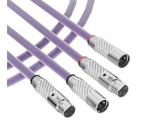 Preffair 1 Pair HiFi 4N OFC Pure Copper Balanced Cables Fully Balanced 3 Pin XLR Patch Cable, Carbon Fiber Rhodium Plated AWG18 Interconnect Mic Cord for Hi-End Auido/Music Devices (1.0 M / 3.3 Feet)