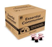 Prefilled Communion Cups and Wafer Set for Holy Eucharist Celebration in Hospitals, Summer Camps & More, Box of 100, Made with Concord Grape Juice & Wafer