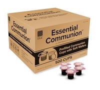 Prefilled Communion Cups and Wafer Set for Holy Eucharist Celebration in Hospitals, Summer Camps & More, Box of 500, Made with Concord Grape Juice & Wafer