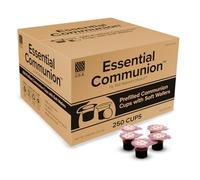 Prefilled Communion Cups and Wafer Set for Holy Eucharist Celebration in Hospitals, Summer Camps & More, Box of 250, Made with Concord Grape Juice & Wafer