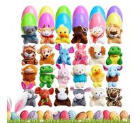 Prefilled Easter Eggs, Easter Eggs Filled with Toys - Basket Sobers Pre-Linked Toys Plush Toy - Animal Plush Basket Basket for Hunt Game, Easter Decorations, Tickets of his