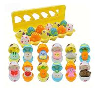 Prefilled Easter Eggs with Stuffed Animals,Plastic Easter Eggs Filled with Bunny Toys,Empty Easters Egg for Basket Stuffers,Easters Egg DIY Prefilled for EasterHunt Supplies