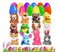Prefilled Easter Eggs With Toys - Plush Animal Basket Stuffers | Pre-filled Eggs For Kidsgg Hunt | Mini For Classroom Prizes, Party Favors, Church Event Supplies