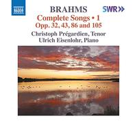 Pregardien & Eisenlohr – Johannes Brahms: Complete Songs Vol. 1 (Opp. 32, 43, 86, 105) – CD – NAXOS