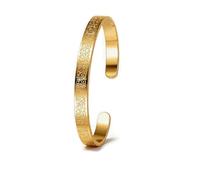 Pregeckit Ayatul Kursi Cuff Bracelet for Women Islam Eid Islamic Jewelry Gifts Stainless Steel Muslim Quran Allah Arabic Bangles Bracelets, 6mm, Rhinestone, no