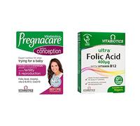 Pregnacare Conception 30 Tablets Support Pack with Vitabiotics Ultra Folic Acid