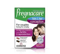 Pregnacare Conception Support for Couples - Pregnancy Vitamins - UK's No.1 Pregnancy Brand. Greater Prenatal Care for Women, Supplement with Added Omega-3 DHA for Normal Brain and Eye Development