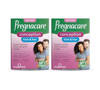 Pregnacare Conception Support for Couples - Pregnancy Vitamins - UK's No.1 Pregnancy Brand. Greater Prenatal Care for Women, Supplement with Added Omega-3 DHA for Normal Brain and Eye Development