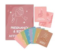 Pregnancy Affirmation Cards Set - 50 Piece Labor Encouragement Deck, Bohemian Birth Support Cards | Inspirational Motherhoodd Empowerment Guidance Kit for Expecting Mothers
