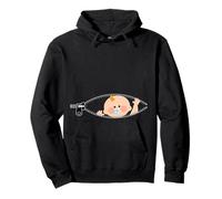 Pregnancy Announcement Baby Reveal Baby Boy Peeking Pullover Hoodie