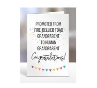 Pregnancy Announcement Card, Grandad Grandma to Be Gifts from Bump Baby, for Fire-bellied toad, Grand Parents, Ideas, Human, Reveal, Best, Family, Promoted to, A5-217_43