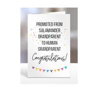 Pregnancy Announcement Card, Grandad Grandma to Be Gifts from Bump Baby, for Salamander, Grand Parents, Ideas, Human, Reveal, Best, Family, Promoted to, A5-217_92