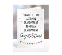 Pregnancy Announcement Card, Grandad Grandma to Be Gifts from Bump Baby, for Scorpion, Grand Parents, Ideas, Human, Reveal, Best, Family, Promoted to, A5-217_93
