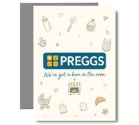 Pregnancy Announcement Card Preggs Bun in the Oven PREG15