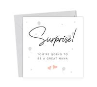 Pregnancy Announcement Card Surprise You're going to be a Great Nana | Cute
