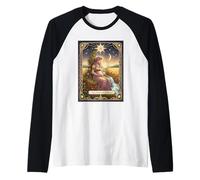 Pregnancy Announcement Cozy Tarot Card Baby Showers New Mom Raglan Baseball Tee