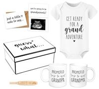 Pregnancy Announcement for Grandparents, Baby Reveal Ideas Gifts, Promoted to Grandma and Grandpa, Baby Coffee Cup Set, Baby Onesie, Positive Pregnancy Test