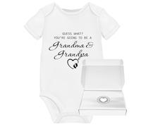 Pregnancy Announcement Grandparents Grandma Grandpa Gifts Ideas Baby Reveal Vest Babygrow Coming Soon Grandparent Christmas Due Date Pregnant Onesie 2025 2026 With Box