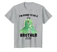 Pregnancy Announcement I'm Going to Be A Big Brother 2026 T-Shirt, Youth, Heather Grey, 4T