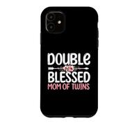 Pregnancy Announcement Mommy | Double Blessed Mom Of Twins Case for iPhone 11