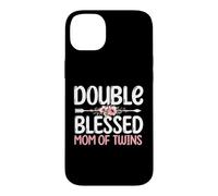 Pregnancy Announcement Mommy | Double Blessed Mom Of Twins Case for iPhone 14 Plus