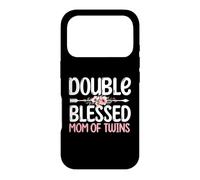 Pregnancy Announcement Mommy | Double Blessed Mom Of Twins Case for iPhone 17 Pro