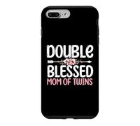 Pregnancy Announcement Mommy | Double Blessed Mom Of Twins Case for iPhone 7 Plus/8 Plus