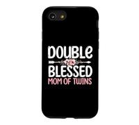 Pregnancy Announcement Mommy | Double Blessed Mom Of Twins Case for iPhone SE (2020) / 7/8