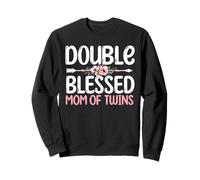 Pregnancy Announcement Mommy | Double Blessed Mom Of Twins Sweatshirt