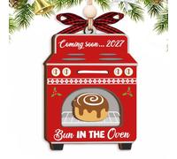 Pregnancy Announcement Ornament 2027, Bun in the Oven | Pregnancy Announcement Ornament, Bun in the Oven, Coming Soon 2027, Baby Reveal, Christmas Keepsake Gift
